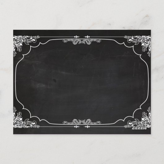 Table Number Card Modern Chalkboard  Victor Briefkaart (Achterkant)