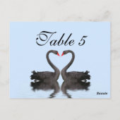 Table Number Card Romancing Swans Wedding Set Briefkaart (Achterkant)