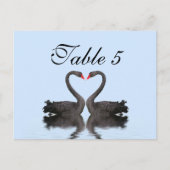 Table Number Card Romancing Swans Wedding Set Briefkaart (Voorkant)