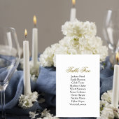 Table Number Card with Soft Peach & Blue Flowers Kaart