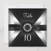 Table Number Diamond Black White Silver Kaart (Achterkant)