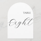Table Number Eight Card Kaart (Achterkant)