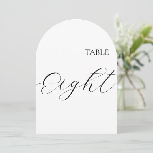 Table Number Eight Card Kaart (Staand voorkant)