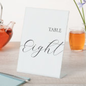 Table Number Eight Reclamebord Met Voetstuk (Insitu)