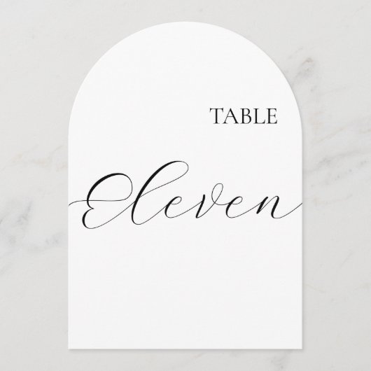 Table Number Eleven Card Kaart (Voorkant)