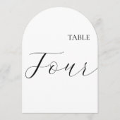Table Number Four Card Kaart (Voorkant)