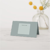 Table Number Minimal Sage Green Plaatskaartje (Achterkant)
