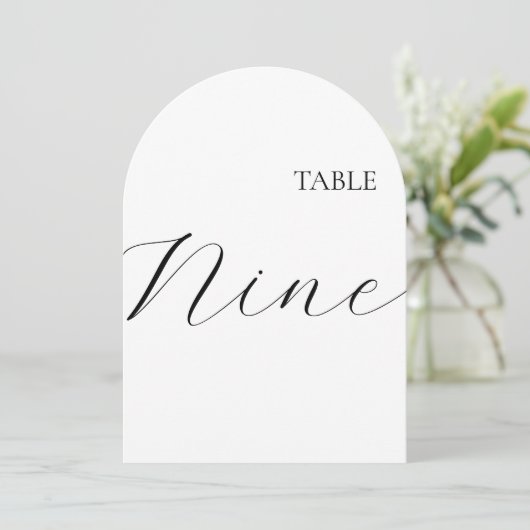 Table Number Nine Card Kaart (Staand voorkant)
