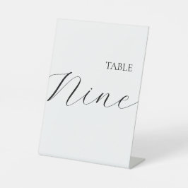 Table Number Nine  Reclamebord Met Voetstuk