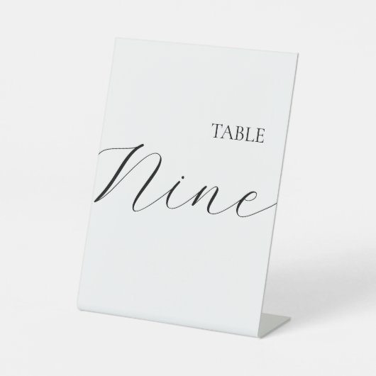 Table Number Nine  Reclamebord Met Voetstuk (Voorkant)