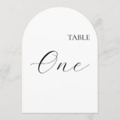 Table Number One Card Kaart (Voorkant)