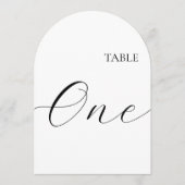 Table Number One Card Kaart (Voorkant)