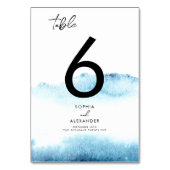 Table number signs for a Modern Wedding.  Kaart (Achterkant)