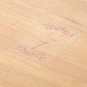 Table Number Simple Minimalist Clear Acryl Uitnodigingen (Laagn)