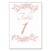 Table Number Simple Minimalist  Kaart (Voorkant)