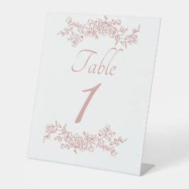 Table Number Simple Minimalist  Reclamebord Met Voetstuk