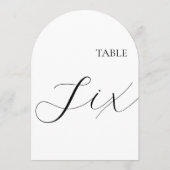 Table Number Six Card Kaart (Achterkant)