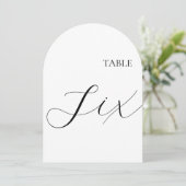 Table Number Six Card Kaart (Staand voorkant)