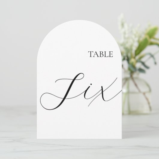 Table Number Six Card Kaart (Staand voorkant)