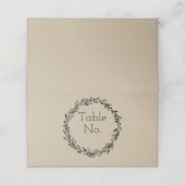 Table Number Sjabloon  kaart Eenvoudig Plaatskaartje (Buitenkant ongevouwen)