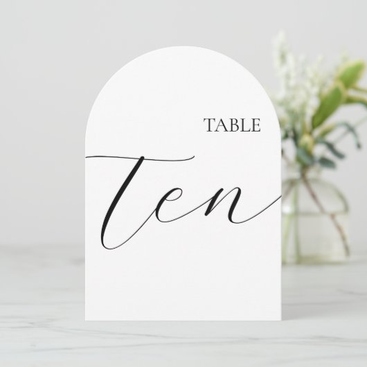 Table Number Ten Card Kaart (Staand voorkant)