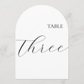 Table Number Three Card Kaart (Achterkant)
