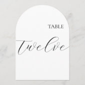 Table Number Twelve Card Kaart (Achterkant)