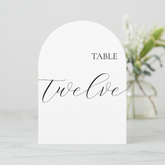 Table Number Twelve Card Kaart (Staand voorkant)