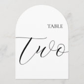 Table Number Two Card Kaart (Voorkant)