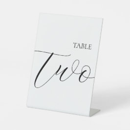 Table Number Two  Reclamebord Met Voetstuk