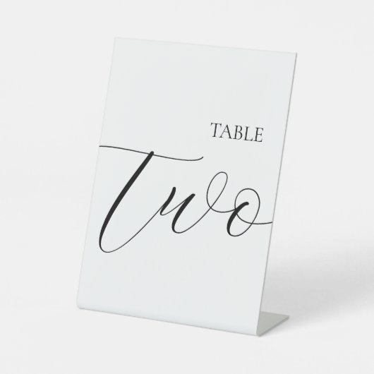 Table Number Two  Reclamebord Met Voetstuk (Voorkant)