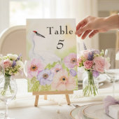 Table Number Whooping Crane Anemones  Kaart