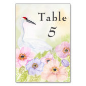Table Number Whooping Crane Anemones Kaart (Voorkant)