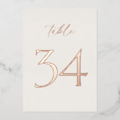 Table Numbers 30–39 | Real Gold Foil Folie Uitnodiging (Voorkant)