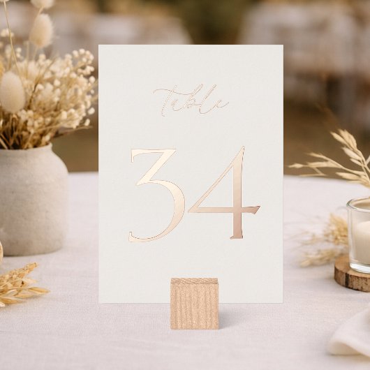 Table Numbers 30–39 | Real Gold Foil Folie Uitnodiging