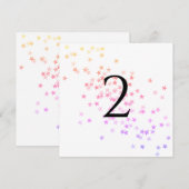 Table numbers stars feestdagenkaart (Voorkant / Achterkant)