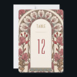 Table Numbers Vintage Art Nouveau Wedding Kaart<br><div class="desc">Art Nouveau Vintage wedding table numbers in a floral, romantic, and whimsical design. Victorian flourishes complement classic art deco fonts. Please enter your custom information, and you're done. If you wish to change the design further, click the blue "Customize It" button. Thank you so much for considering my design for...</div>