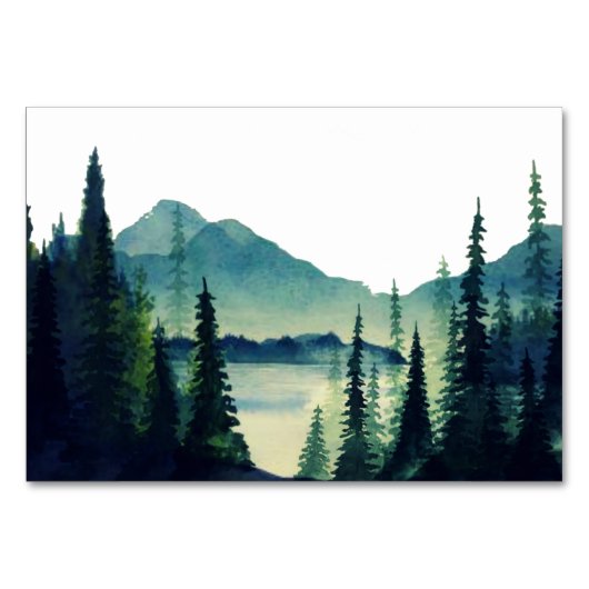 Table Place Card - Camping Kaart (Achterkant)