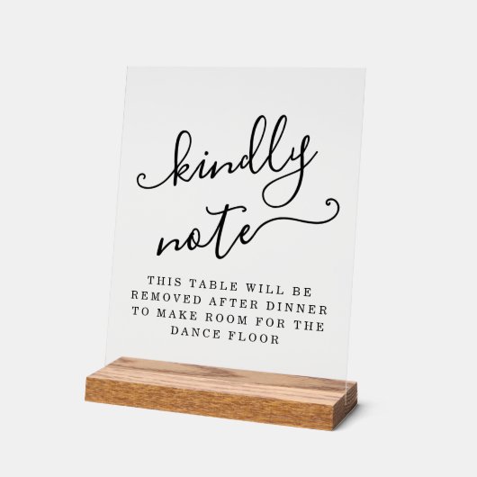 Table Removed After Dinner Make Room for Dancing Acryl Bord (Hoek)