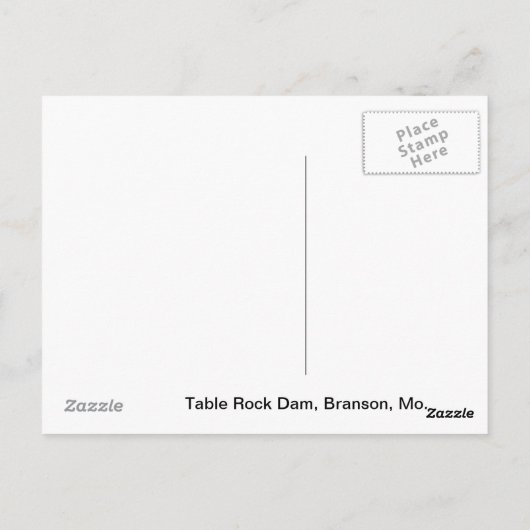 Table Rock-dam Briefkaart (Achterkant)