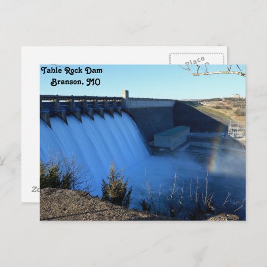 Table Rock Dam w. Regenboog Briefkaart (Voorkant / Achterkant)