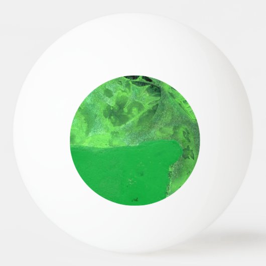 "Table Rock green & red" Abstract Ping Pong Ball (Achterkant)