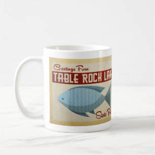 Table Rock Lake Fish Vintage Travel Koffiemok