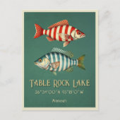 Table Rock Lake Missouri gestreepte vis Briefkaart (Voorkant)