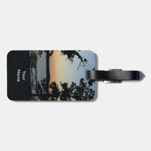 Table Rock Silhouette Sunset Bagagelabel (Achterkant horizontaal)