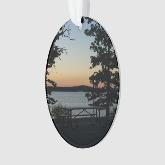 Table Rock Silhouette Sunset Ornament (voorkant)