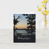 Table Rock Silhouette Sunset Thinking You Card Kaart (Gele Bloem)