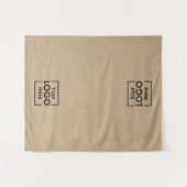 Table Runner Banner Business 2 Logos Faux Kraft Wandkleed (Voorkant (horizontaal))