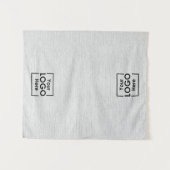 Table Runner Banner Business 2 Logos Faux Linen Wandkleed (Voorkant (horizontaal))
