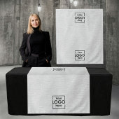 Table Runner Banner Business 2 Logos Faux Linen Wandkleed